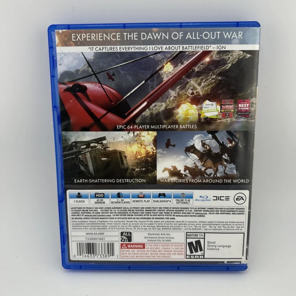 Battlefield 1‎ (PlayStation 4, 2016)